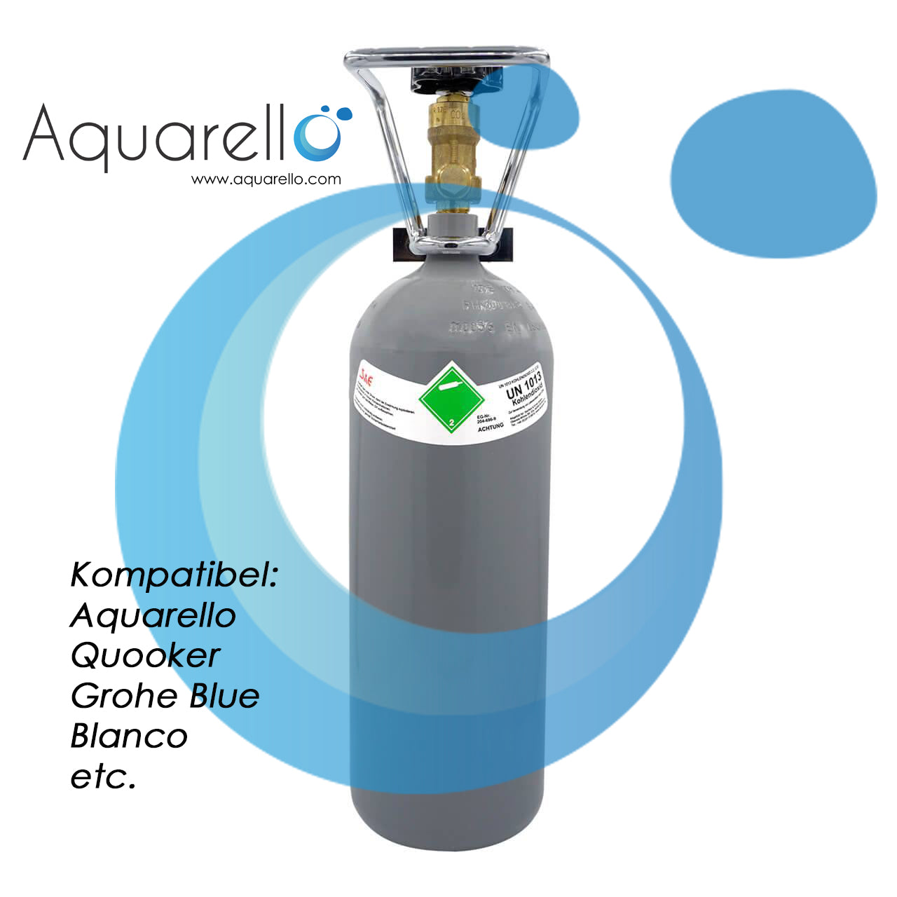 CO2 Gasflasche 2kg Nachfüllung – Kohlensäure für Wassersprudler