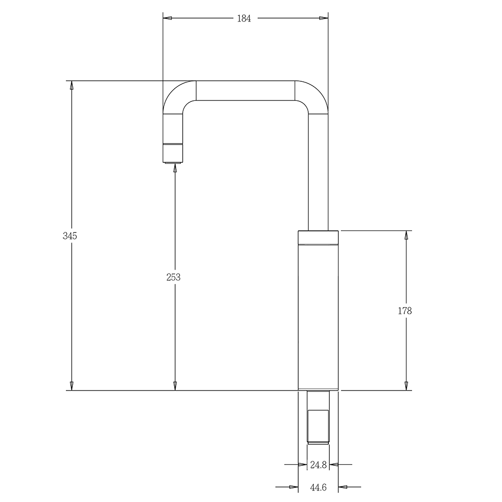 FLOW3 - Heisswasserarmatur  für gefiltertes, heißes, kaltes & sprudelndes Wasser