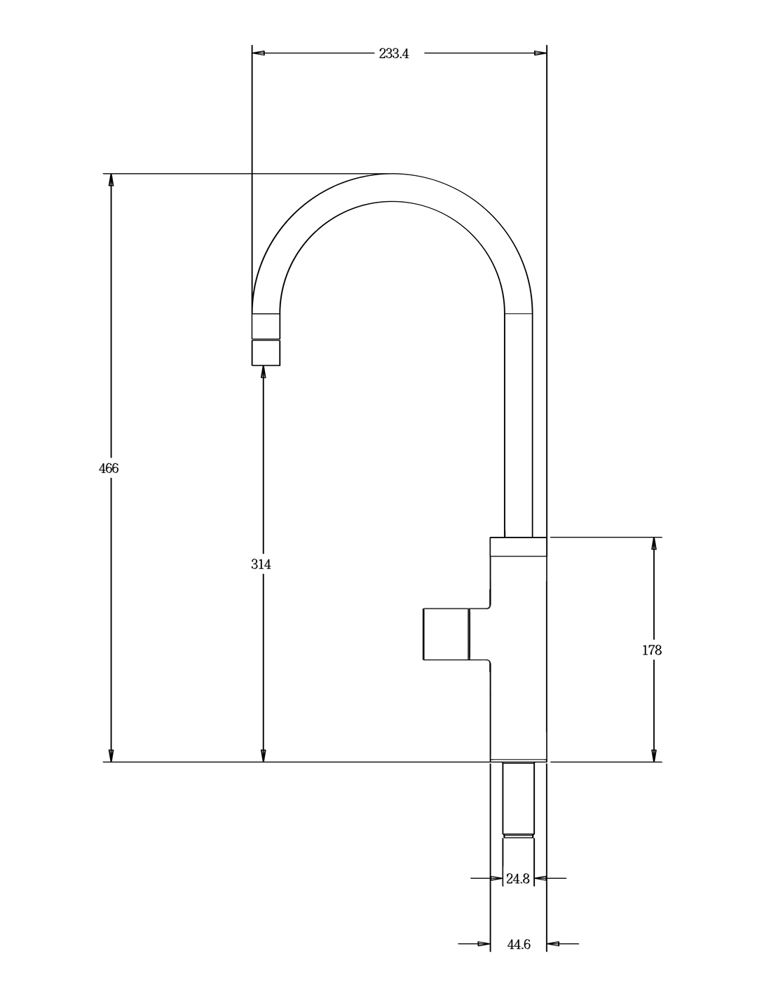 FLOW3 - 3 Weg-Heisswasserarmatur  für gefiltertes, heißes, kaltes &amp; sprudelndes Wasser