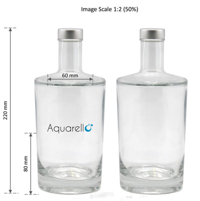 Glasflasche 75cl  - Aquarello Glasflasche MODEL1 B