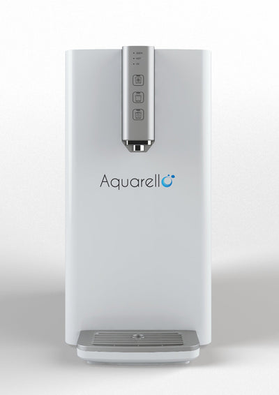 Aquarello WAVE1 – Premium Wasserspender für Zuhause mit integriertem Filter- und UV-System, der heißes, kaltes und sprudelndes Wasser liefert.