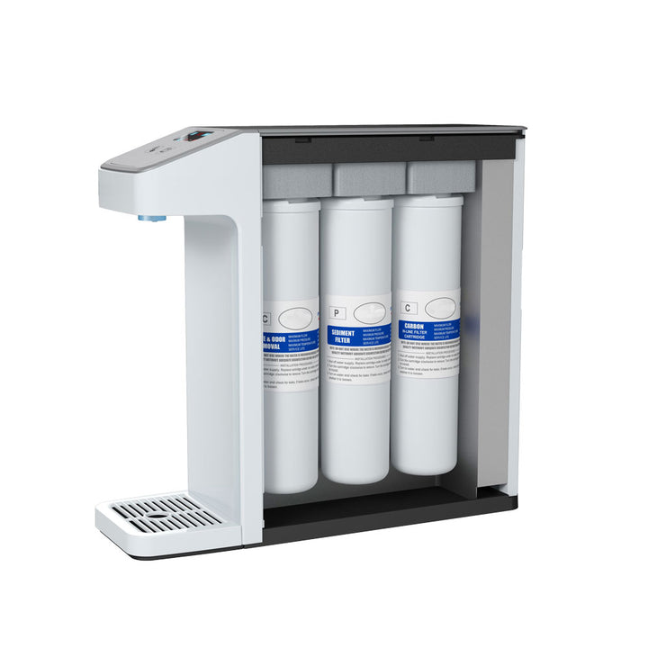 PURE3 - Auftisch-Wasserfilter mit 3 Filtern und UV-desinfektion
