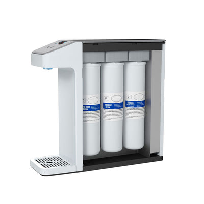 PURE3 - Auftisch-Wasserfilter mit 3 Filtern und UV-desinfektion