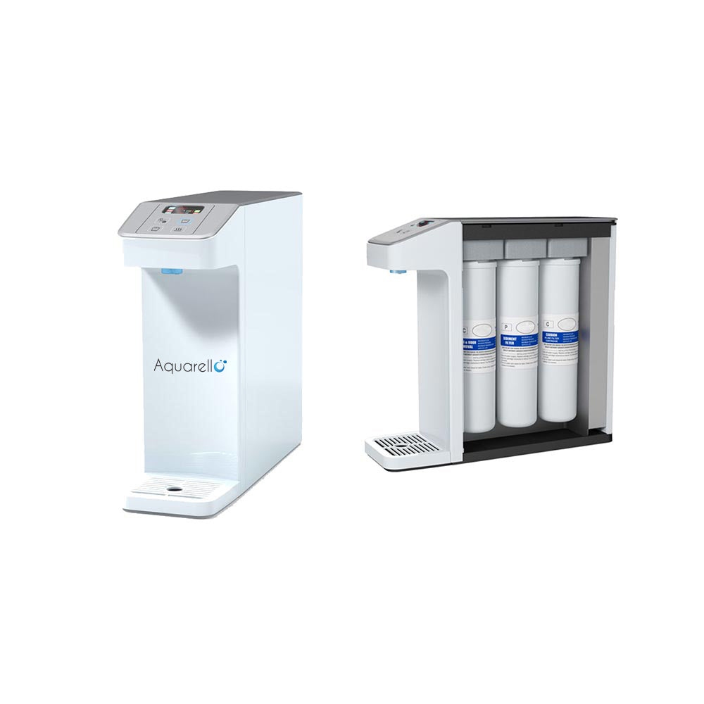 PURE3 - Auftisch-Wasserfilter mit 3 Filtern und UV-desinfektion